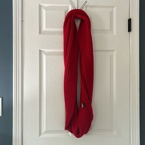 Red, J Crew infinity scarf
